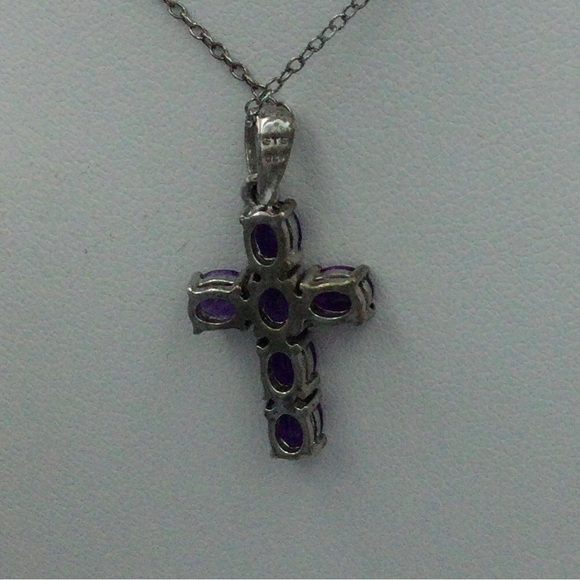 Genuine Lusaka Amethyst Cross NWOT - Picture 2 of 3